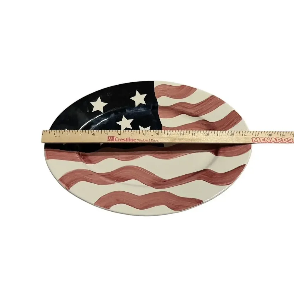 VTG Lillian Vernon‎ Patriotic Platter Stars Stripes July 4th Memorial Labor Day